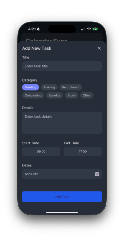 Add New Task